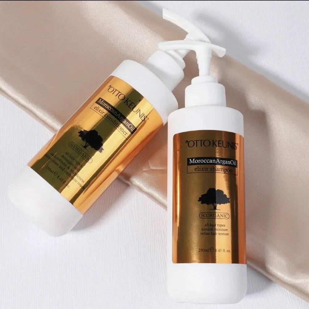 Otto Keunis Moroccan Argan Oil Elixir Shampoo &‎ Conditioner, Curly Hair, Mask.